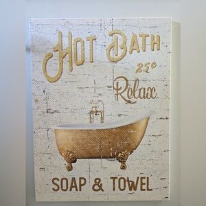 Hot Bath Relax Bathroom Sign